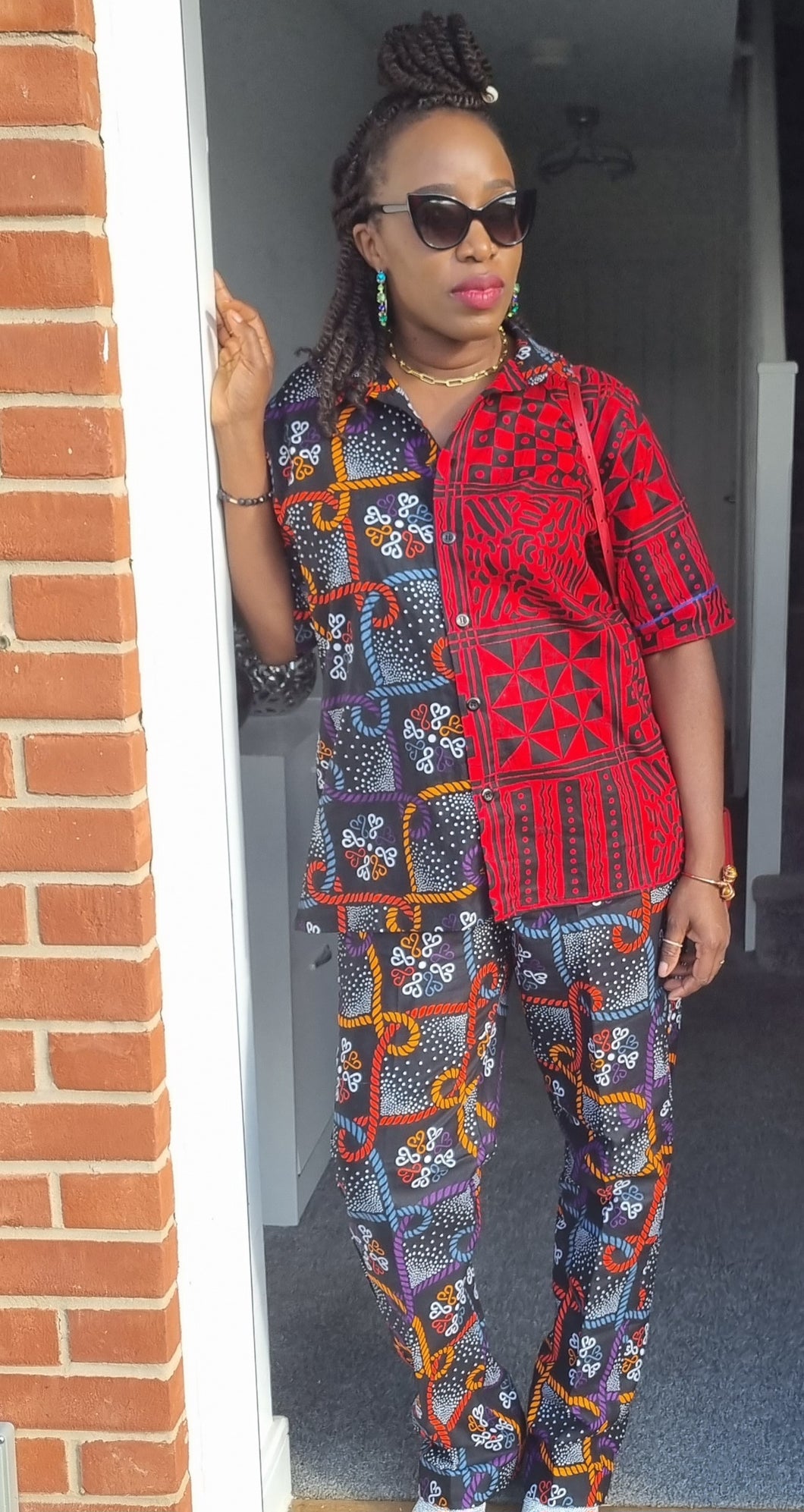 African Print Shirt & Pants Set